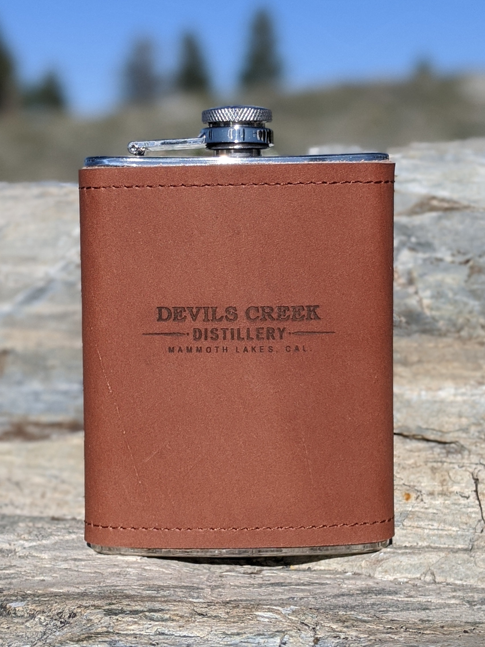 8oz Leather Flask